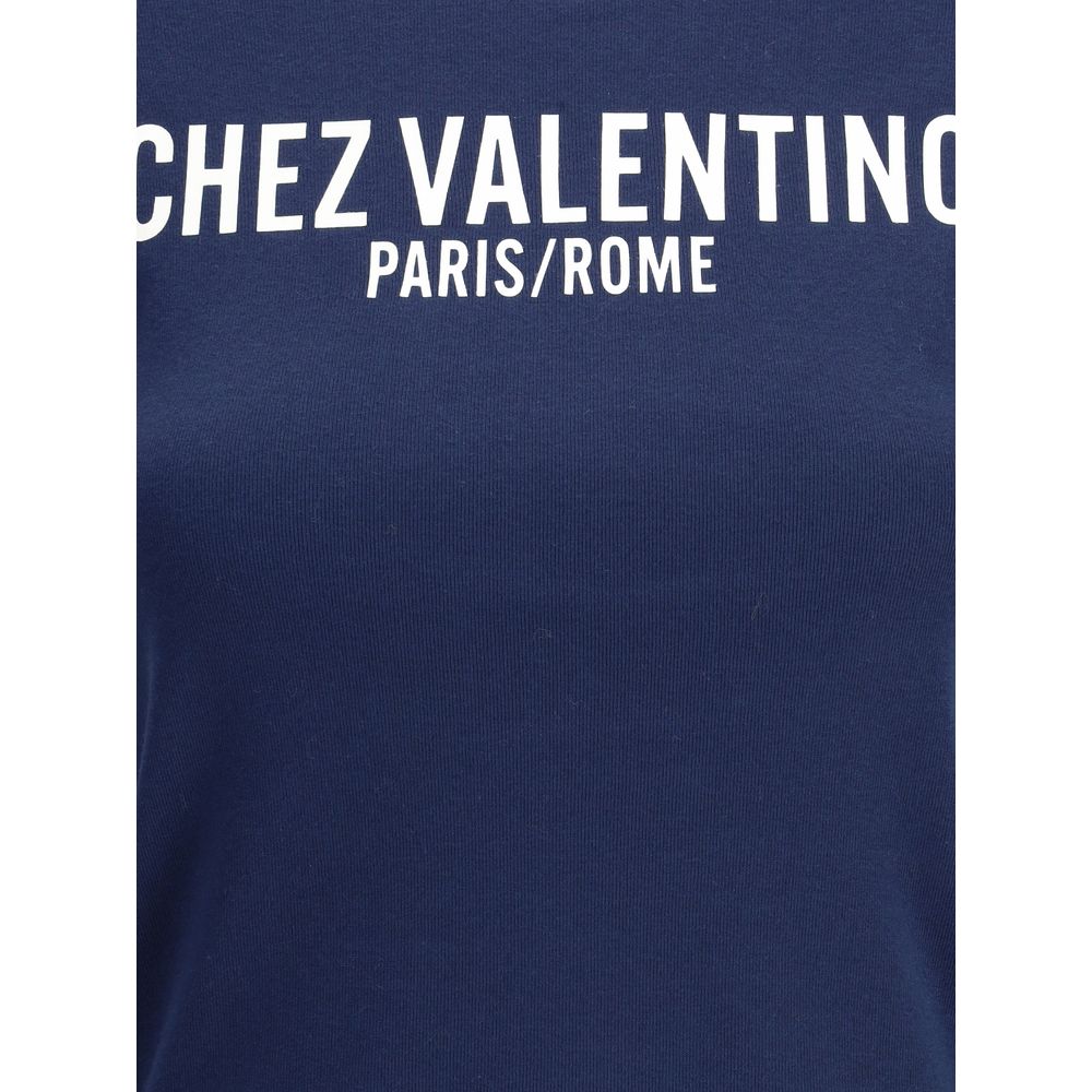 Valentino Blue Cotton T-Shirt